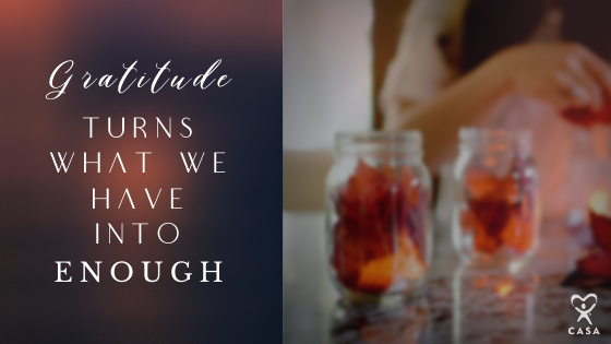 Mason Jars. Gratitude. Turns what we have into enough.